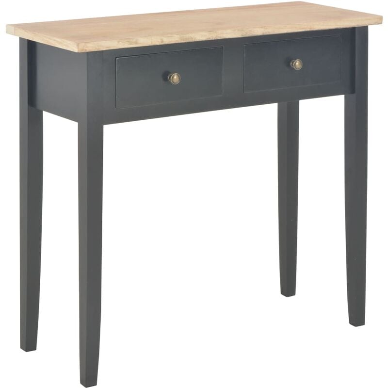 

Youthup - Mesa consola tocador de madera negra 79x30x74 cm - Negro