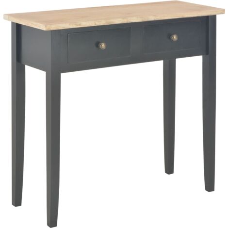 Mesa consola tocador de madera negra 79x30x74 cm