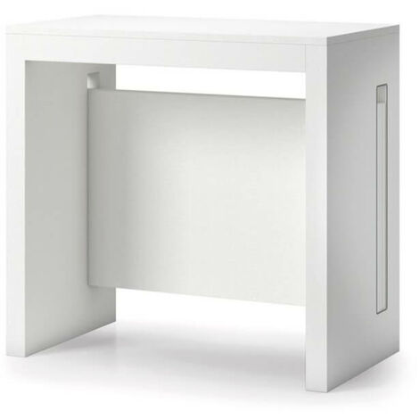 Mesa consola transformable blanca
