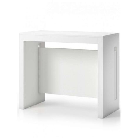 Mesa consola transformable blanca