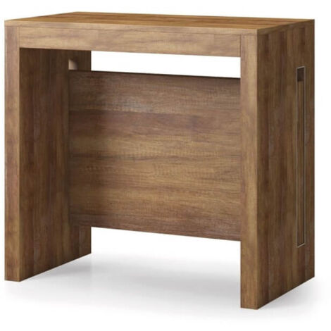 Mesa consola transformable en roble cañón oscuro