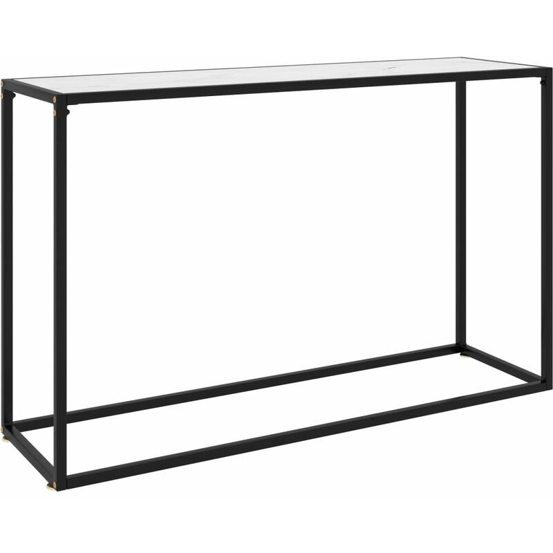 

Mesa consola vidrio templado blanco 120x35x75 cm