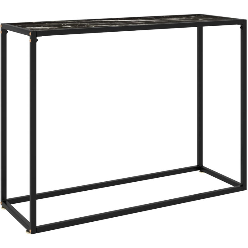 

Mesa consola vidrio templado negro 100x35x75 cm