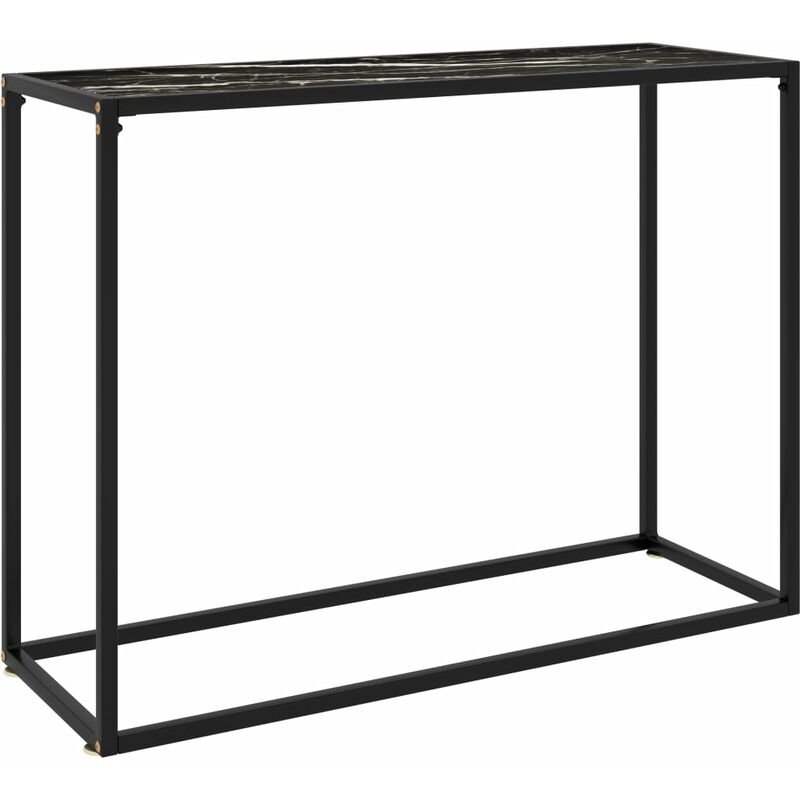 

Mesa consola vidrio templado negro 100x35x75 cm