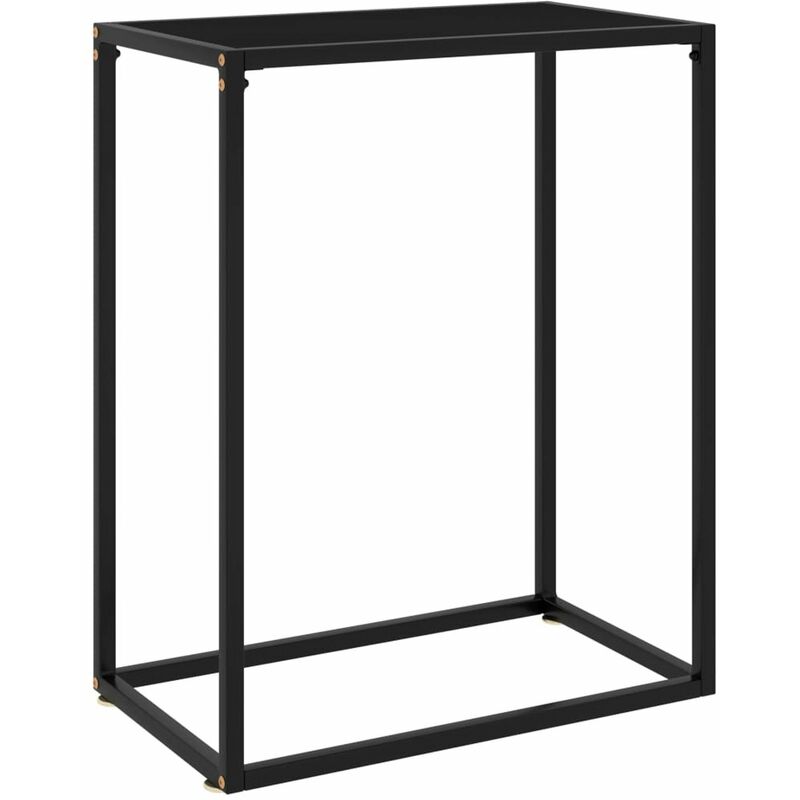 

Mesa consola vidrio templado negro 60x35x75 cm