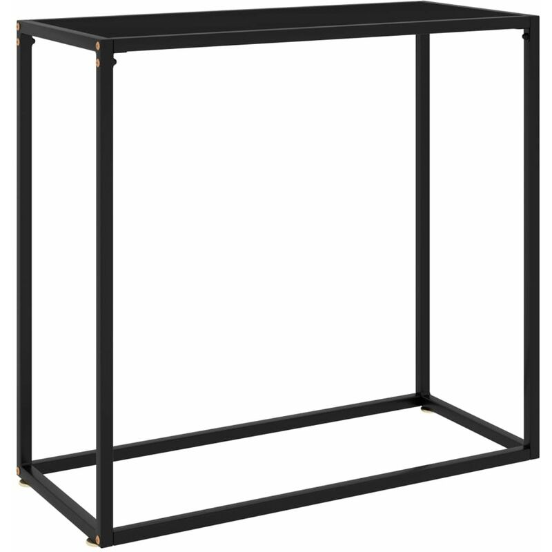 

Mesa consola vidrio templado negro 80x35x75 cm