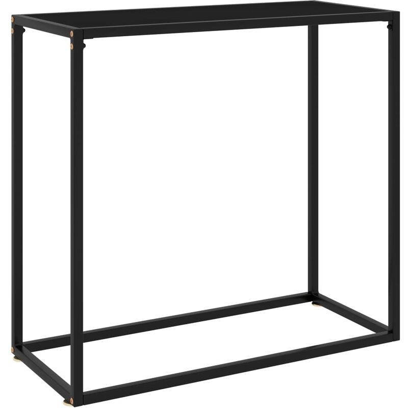 

Mesa consola vidrio templado negro 80x35x75 cm