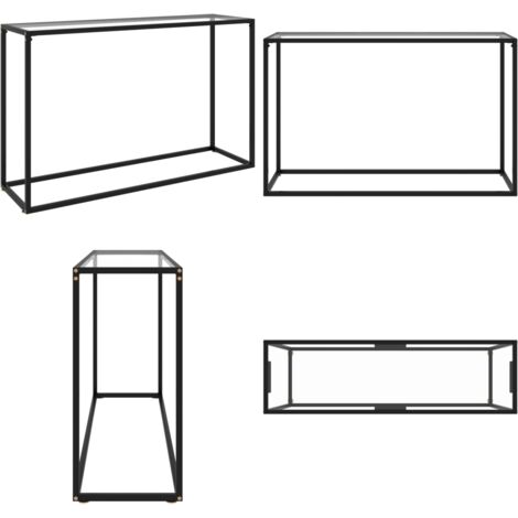 Mesa consola vidrio templado transparente 120x35x75 cm - Mesa auxiliar - Mesa de vidrio templado