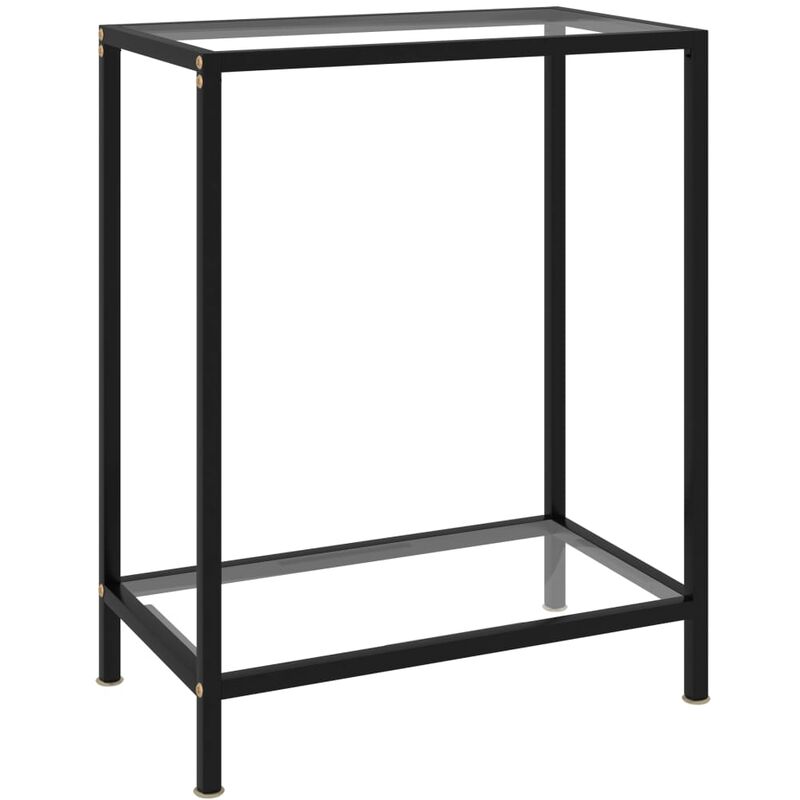 

Mesa consola vidrio templado transparente 60x35x75 cm