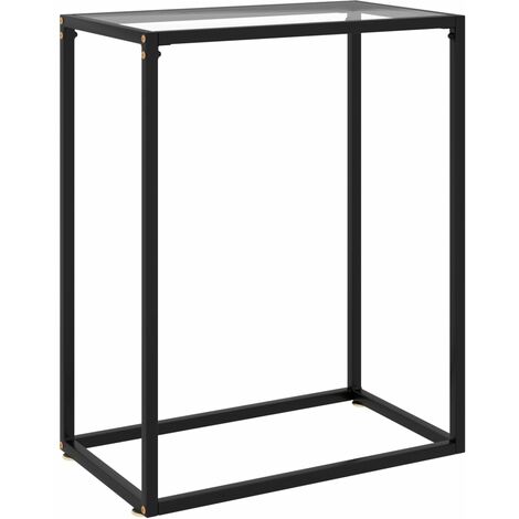 Mesa de Consola Transparente Vidrio Templado 50x40x40 cm Multicolor