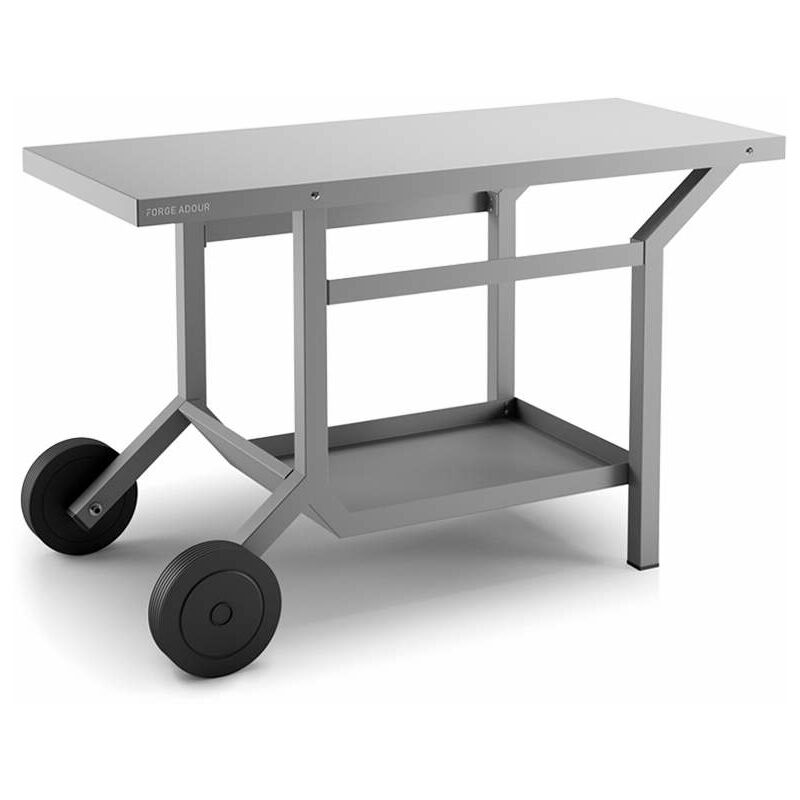 

Mesa corrediza de acero gris antracita con palo para la plancha
