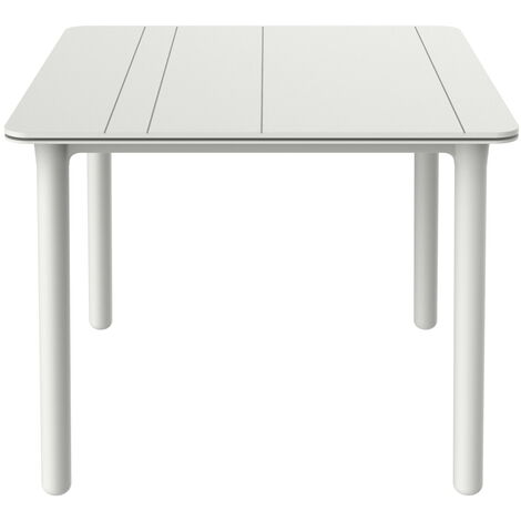 Mesa cuadrada exterior 90x90 blanco - blanco NOA garbar