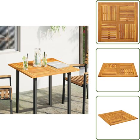 Mesa cuadrada - vidaXL Tablero de mesa cuadrado madera maciza de acacia 80x80x2,2 cm - Madera maciza