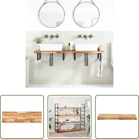 Mesa de acacia -  Tablero de mesa rectangular madera maciza acacia 120x40x4 cm