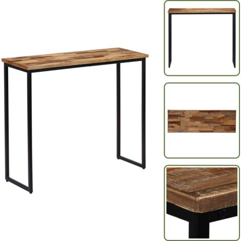 Mesa de acero - vidaXL Mesa consola de teca maciza reciclada 90x30x76 cm - Mesa de salón