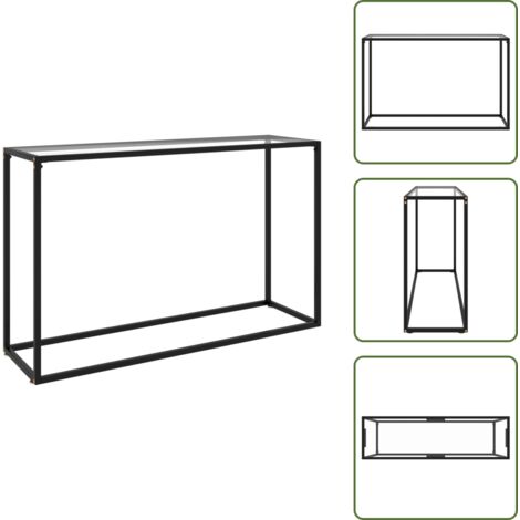 Mesa de acero - vidaXL Mesa consola vidrio templado transparente 120x35x75 cm -