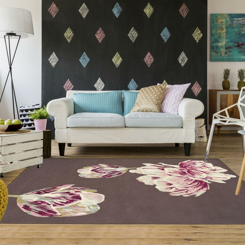 

Ted Backer - TABLE TB 1A2T Alfombra de diseño en lana beige - Marron