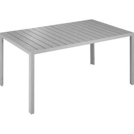 Mesa de jardín Simona - mueble para terraza de aluminio, mesa moderna para exteriores con estructura inoxidable, mobiliario para patio estable