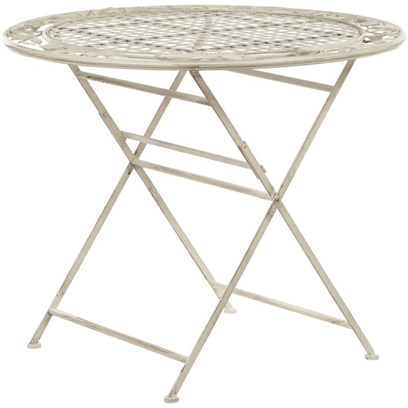 

Mesa de balcón blanco crema ø 90 cm BIVIO