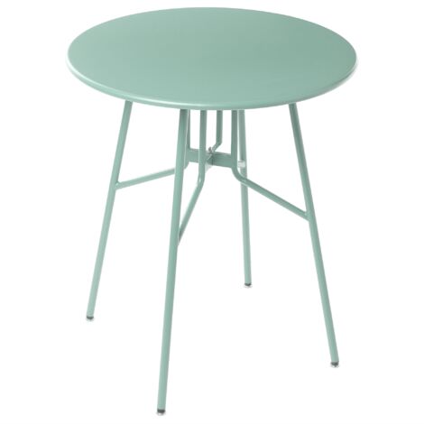 Mesa de balcón de exterior de hierro metal redonda ø 64 cm verde claro Taltal