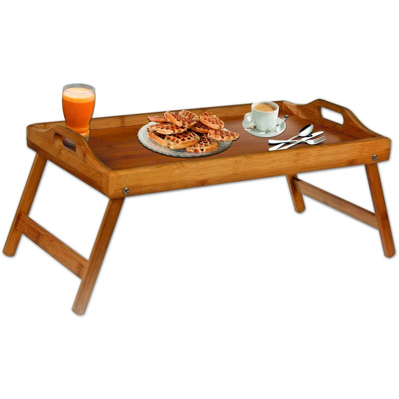 

Teletiendaoutlet - Mesa de bambú con bandeja plegable BN1073