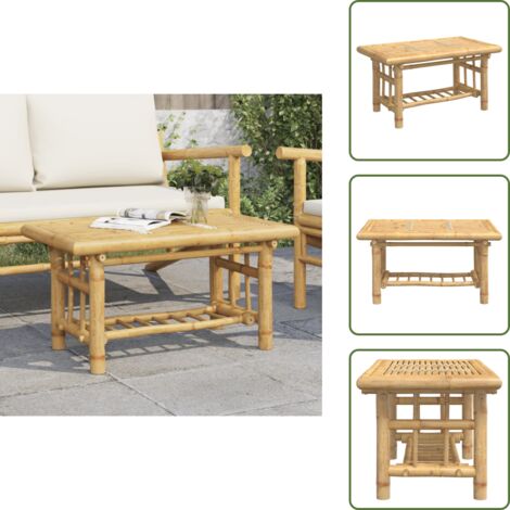 Mesa de bambú - vidaXL Mesa de centro de bambú 70x45x36 cm - Mesa de centro para interiores