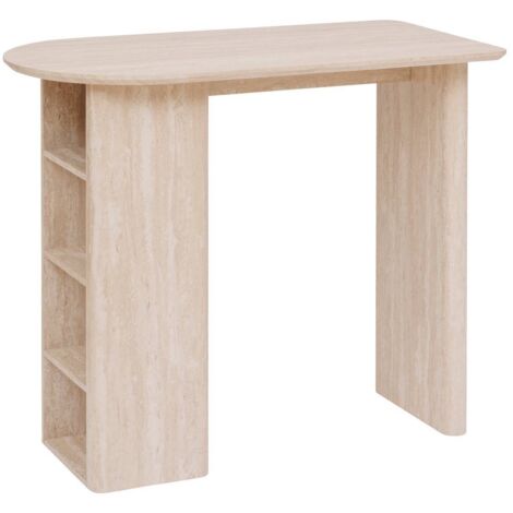 Mesa de bar Anaya beige 120x60cm - Atmosphera créateur d'intérieur