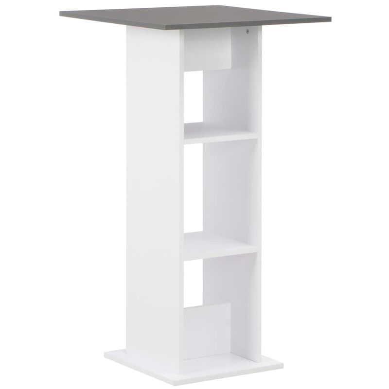 

Mesa de bar color blanco 60x60x110 cm - Blanco