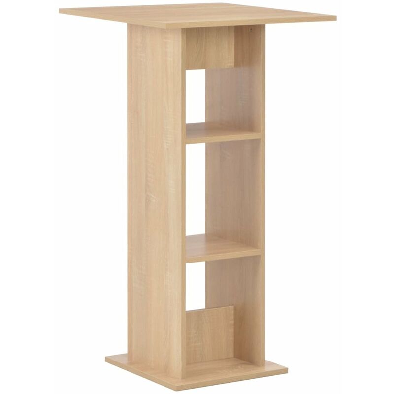 

Mesa de bar color roble 60x60x110 cm