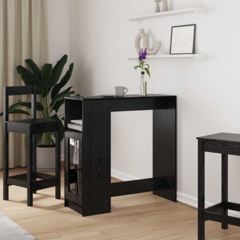 Mesa de Bar con estante Roble Negro 101 x 40 x 103,5 cm
