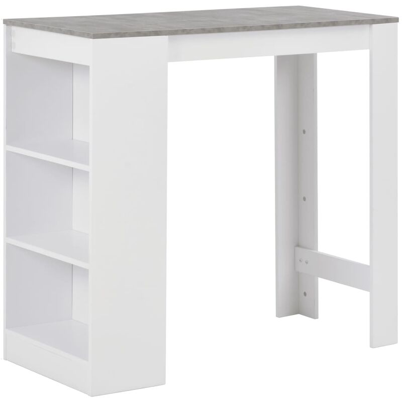 

Mesa de bar con estantería blanco 110x50x103 cm