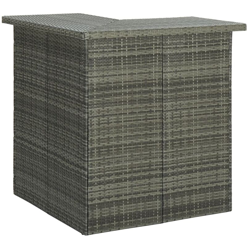 

Mesa de bar de esquina gris ratán sintético 100x50x105 cm