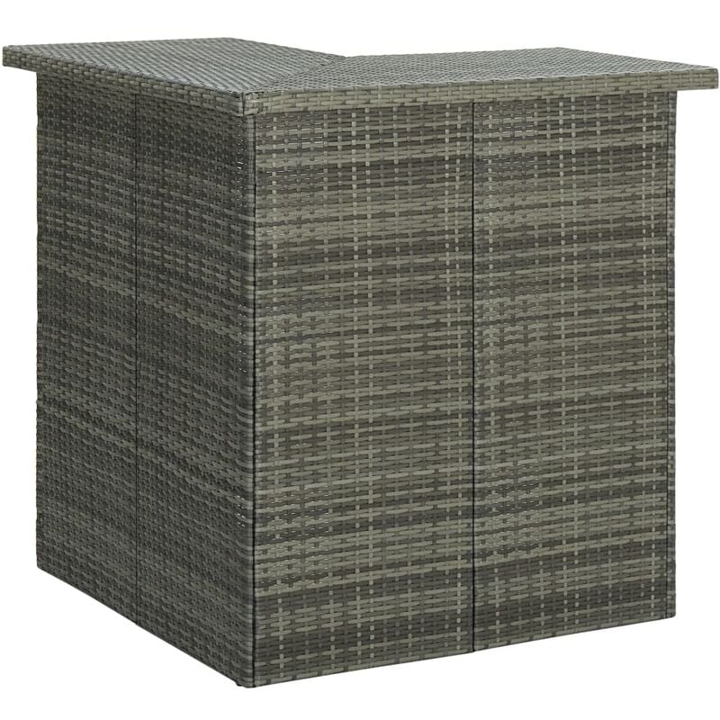 

Mesa de bar de esquina gris ratán sintético 100x50x105 cm - Gris
