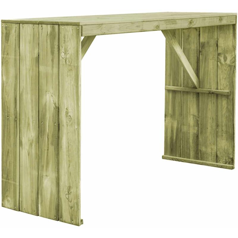 

vidaXL Mesa de bar de madera de pino impregnada 170x60x110 cm - Verde