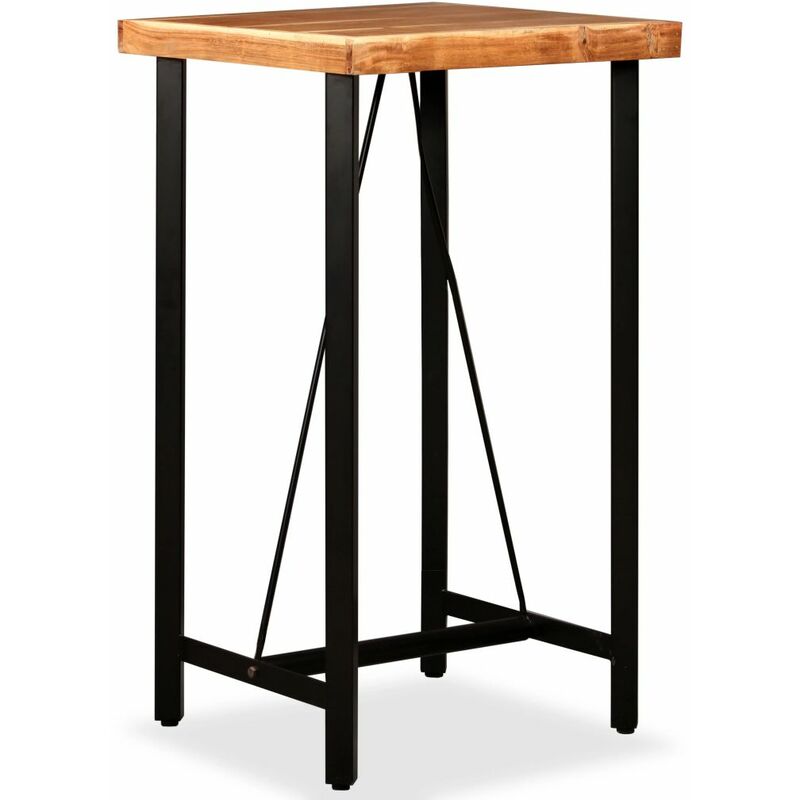 

Mesa de bar de madera maciza de acacia 60x60x107 cm