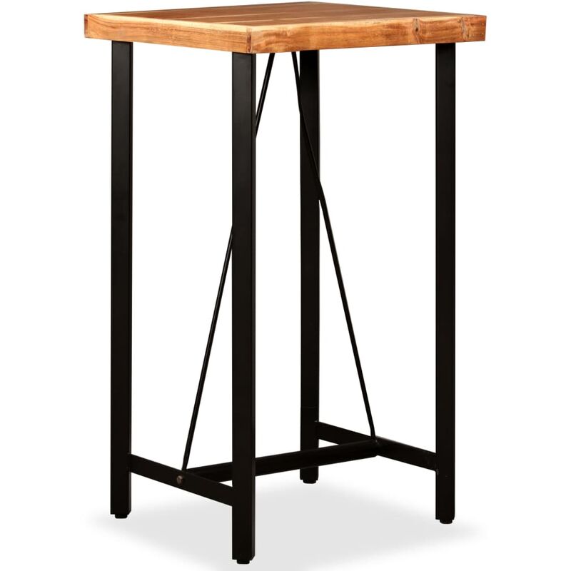 

Mesa de bar de madera maciza de acacia 60x60x107 cm - Marrón