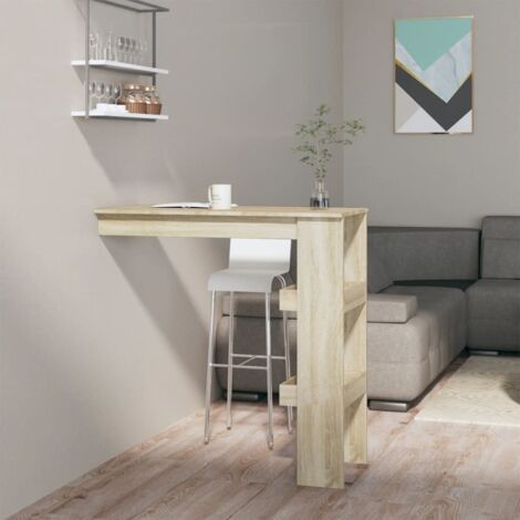 Mesa de bar de pared contrachapada roble  102x45x103,5cm