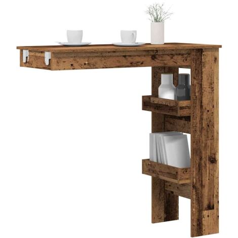 Mesa de bar de pared madera contrachapada envejecida