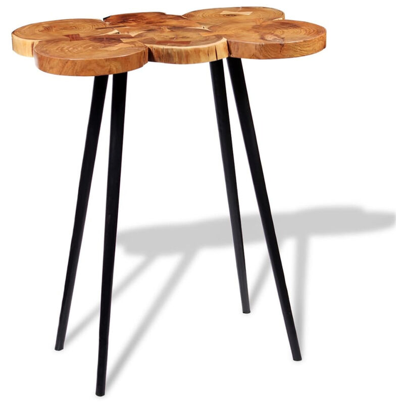 

Mesa de bar de tronco madera maciza de acacia 90x60x110 cm