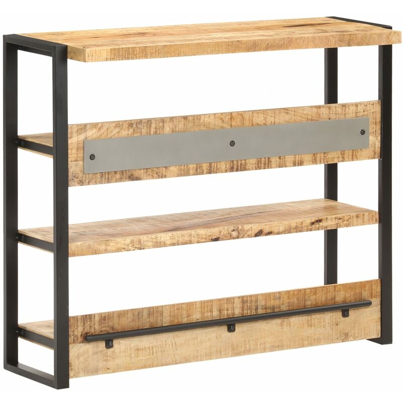 

Mesa de bar madera maciza de mango rugosa 120x40x101 cm - Marrón - Vidaxl
