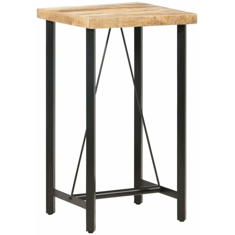 

Happyshopping - Mesa de bar madera maciza de mango rugosa 60x60x107 cm