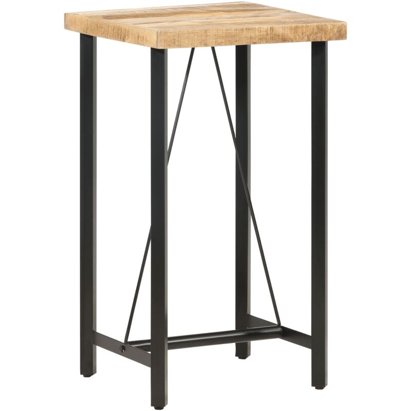 

BHD - Mesa de bar madera maciza de mango rugosa 60x60x107 cm