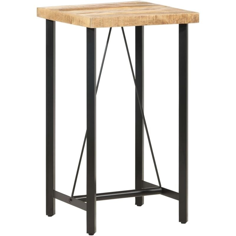 

Mesa de bar madera maciza de mango rugosa 60x60x107 cm - Marrón
