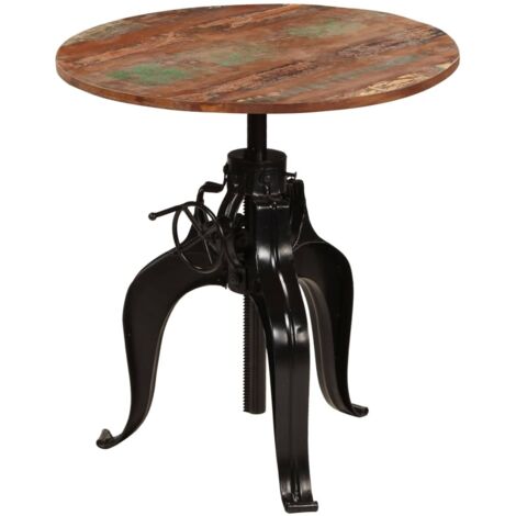 Mesa de bar madera maciza reciclada 75x(76-110) cm