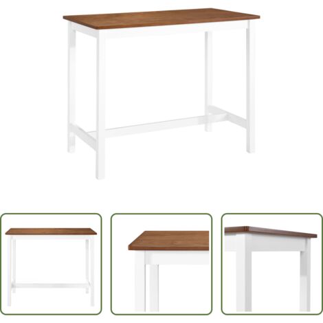 Mesa de bar madera -  Mesa de bar madera maciza 108x60x91 cm