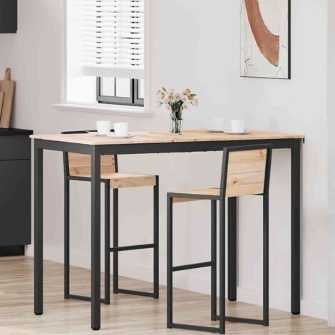 Mesa de Bar Natural 140 x 80 x 105 cm Madera de pino macizo