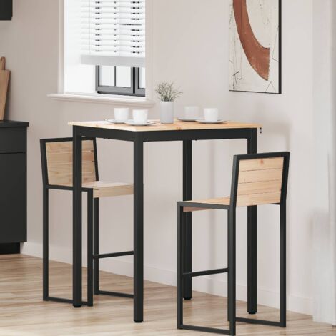 Mesa de Bar Natural 80 x 80 x 105 cm Madera de pino macizo