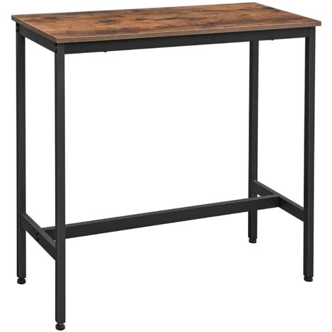 Mesa de bar Valora LBT10X, estructura de acero marrón rústico