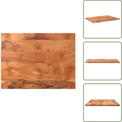 Mesa de bar - vidaXL Tablero de mesa rectangular madera maciza acacia 70x60x2,5 cm - Mesa auxiliar