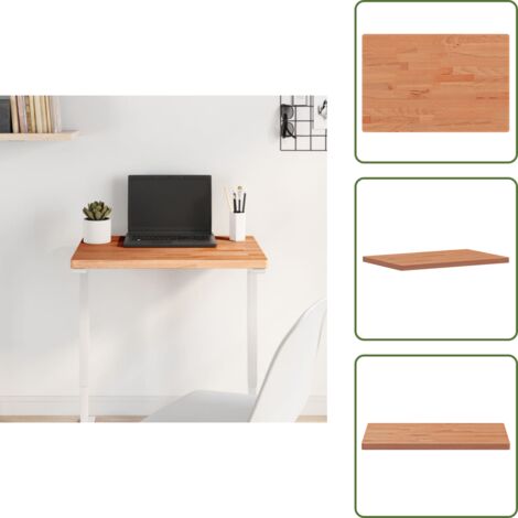 Mesa de bar - vidaXL Tablero rectangular de madera maciza de haya 60x40x2,5 cm - Tablero de madera